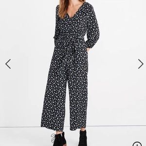 Madewell Ruffle Sleeve Tie Waist Jumpsuit